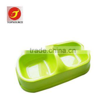 2013 Hot Sale Fashional Plastic 2 Grid Dog Bowl With Picture