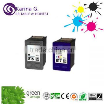 reman inkjet cartridge for HP816 817 ,for hp printing machines