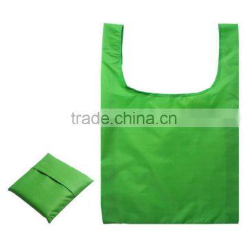 Foldable tote shopping bag polyester fabric bag