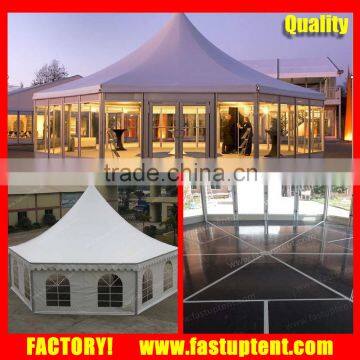Hexagonal Party Tent Cassette Floor Octagon Gazebo Tent for Sale