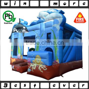 PVC 0.55mm best quality cheap commercial used inflatable world under the sea combo for sale