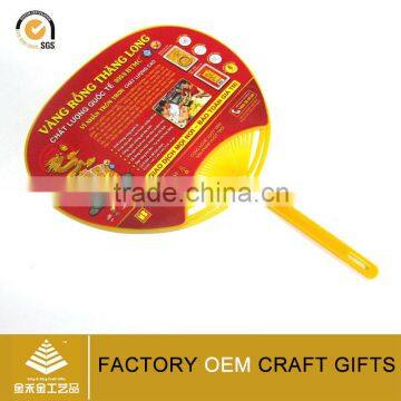 Custom logo print personalized paper fan/plastic pp hand fan made in guangzhou factory
