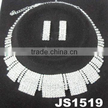 wholesale cheap rhinestone necklace jewelry set