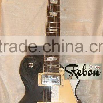 hand carved RLP electric guitar with white and black colour