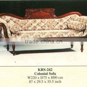 Colonial Sofa Mahogany Indoor Furniture