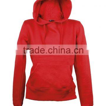 wholesale red cotton fleece women's hoodie