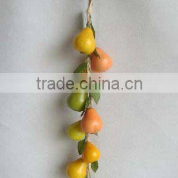 2015 Hot Sale new collections Artificial Fruits Fake Pear String 22 inch Artificial Pear String decoration