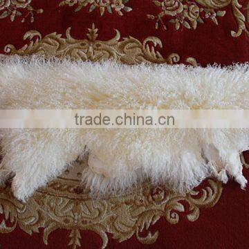 White Color Mongolian Sheep Fur Skin / Long Haired Sheep Fur Skin Quality Choice photo-4