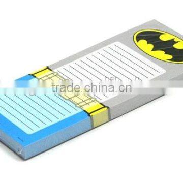 Shrink wrap magnetic notepad/ fridge magnet notepad for promotion