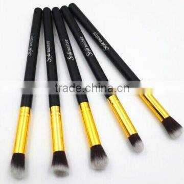 5PCS Gold Professional Cosmetic Powder Blush Brush Foundation Makeup Tool