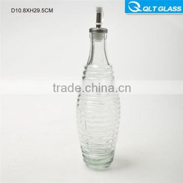 clear round globe shape 500ml glass olive oil bottle for vinegar spice bottle