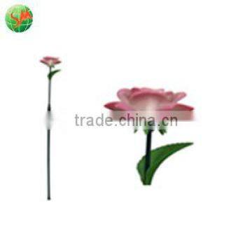 Single head red rose flower solar light