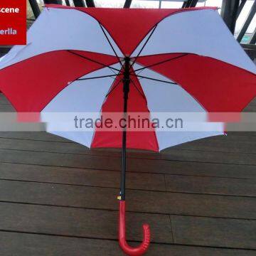 advertising straight promotional red and white umbrella                        
                                                Quality Choice