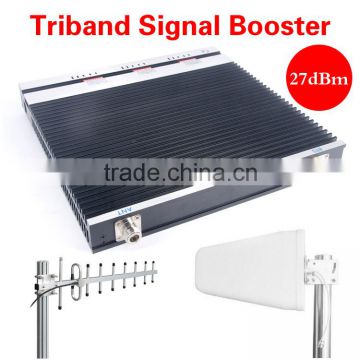 27dBm Cellphone Signal Booster Tri band 900/2100/2600 Gsm 2G 3G 4G Booster