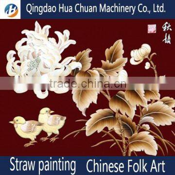 House decoration dedicated used oil paing straw painting