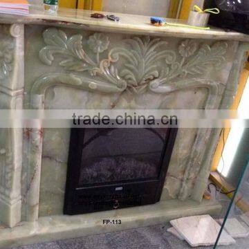 Light Green Onyx Fireplace