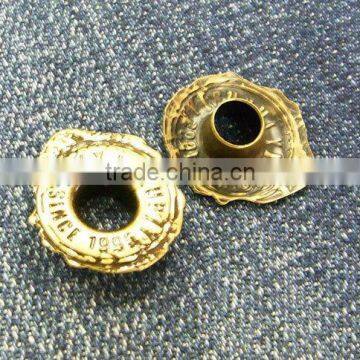 2013 high-quality metal/brass eyelet buttons for garment/bags/shoes