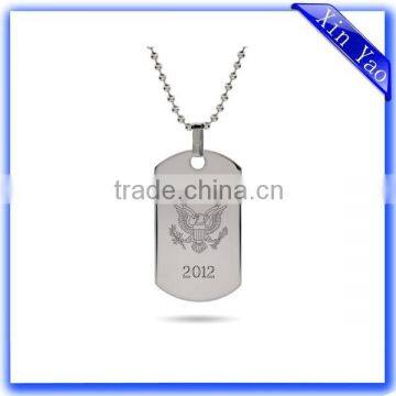 Free Sample Factory stamping dog tag with ball chain for men