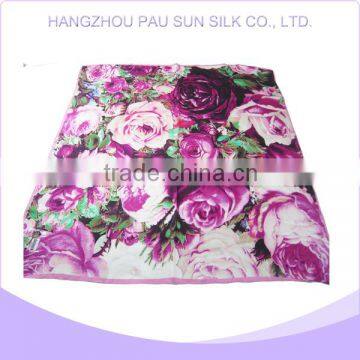 High quality custom digital print satin silk scarf