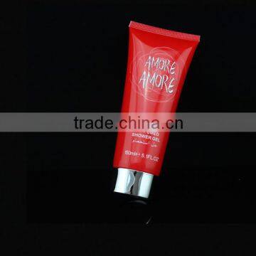 empty 150ml screen printing plastic color tube for shower gel