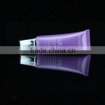 pearl purple cosmetic plastic tube with silk screen printing