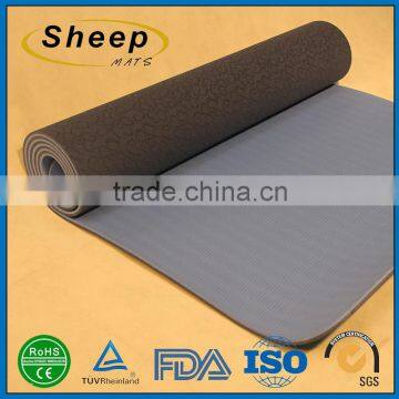 Beauty fitness colorful custom embossing anti-slip gel yoga mat