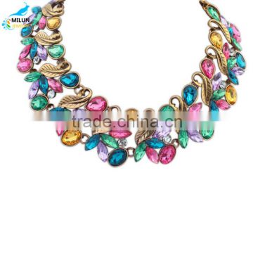 2015 Fashion Collar Chokers Necklaces Rhinestone Crystal Statement Necklaces Vintage Simple Short Women jewelry gift