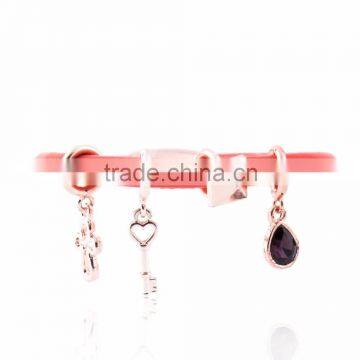 Wholesale 2016 Angel Pendant Bracelet Endless Charms Leather Bracelet Disk on Key Bracelet photo-2