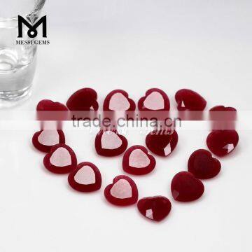 Faceted Heart Cut 18 x 18 mm Red Quartz Loose Jade Stone photo-2
