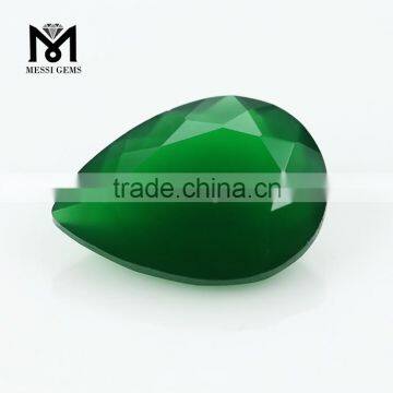 New Arrival Faceted Pear Cut 10 x 14 Loose Gems Green Agate