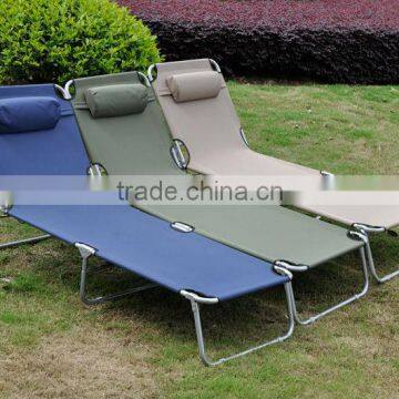 Outdoor folding sleeping bed with pillow,can be can be hold 300LBS.