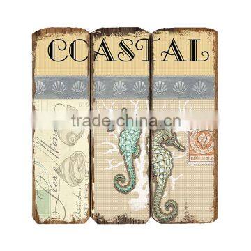 The Ocean Theme Wooden Wall Printing Wood Crafts