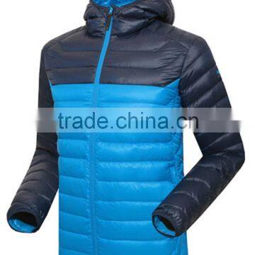 2016 latest design men's ultralight foldable hoodie down jacket warm down coat