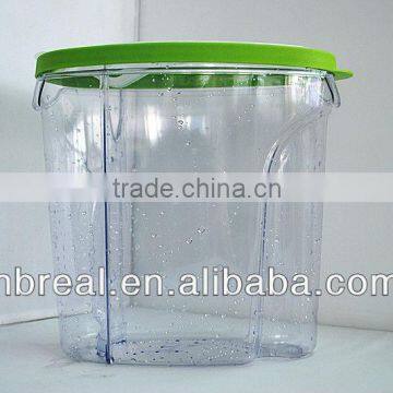 plastic container with measuring section