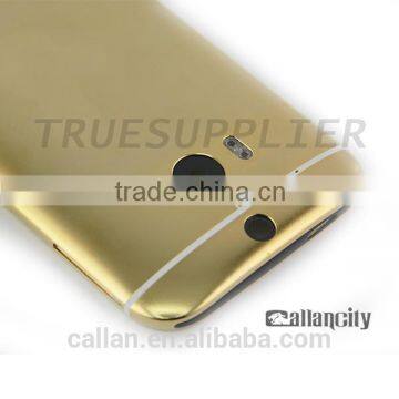 hot sale real matte gold back housing plated for HTC m8 back housing