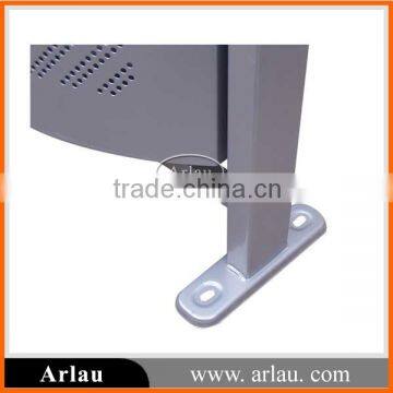 BS01c Arlau Durable Single Outdoor Metal Trash Bin With Ashtray photo-3