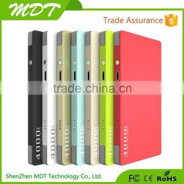 Made in China Alibaba 4000mah built in cable mobile phones charger portable power bank