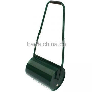 Green iron garden roller