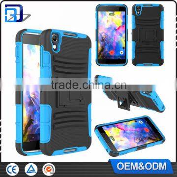 Top Selling 3 in 1 Silicone + PC Hybrid Kickstand Handy Outdoor Belt Clip Case For Alcatel One Touch Idol 4 Back Cover China photo-2