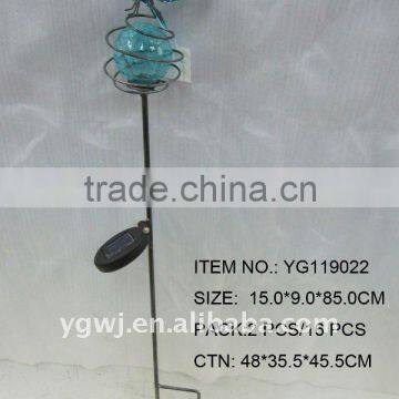 metal solar garden stake for decoration YG119022