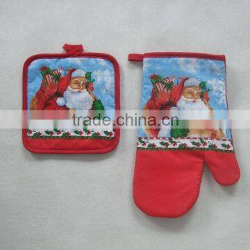 Printed Cotton Kitchen Set Cooking Pot Holder and Glove Set China Supplier photo-3