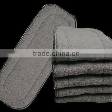 Anti bacterial absorbent Bamboo charcoal fleece Diaper Insert Eco friendly bamboo charcoal nappy insert