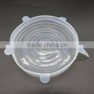 New Wholesale FDA Food Grade Bpa Free Clear 6 Sizes Container Replacement Reusable as Seen on tv Silicone Stretch Lid photo-5