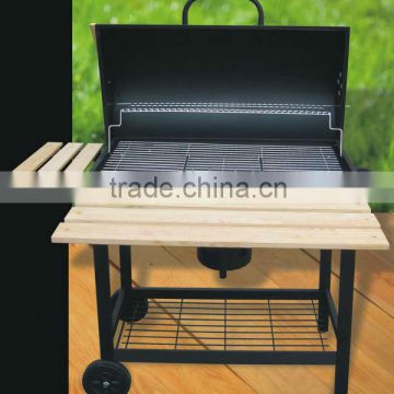 Foldable table trolley charcoal barbecue grills smoker