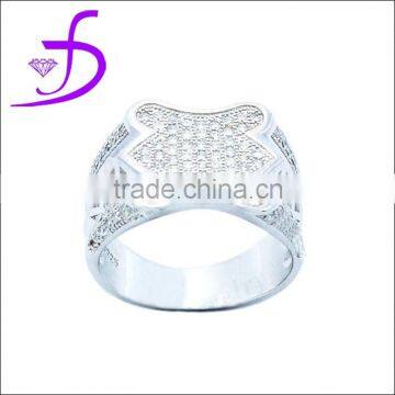 925 sterling silver men ring with zircon pave setting