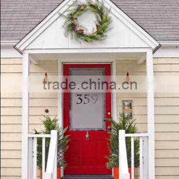 laminated composite wooden door simple carving with glass panel