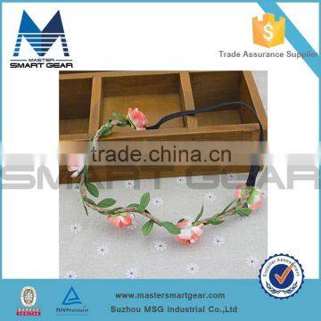 Girls Flower Fairy Bohemian Braid Wedding Beach Tiara Crown Hair Headband Beige