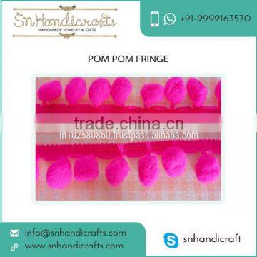 Good Material High in Demand Pom Pom Fringe at Affordable Rate