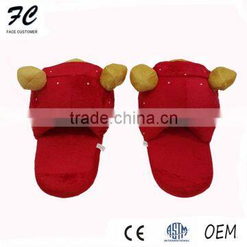 Lovely adult plush slippers with high quality