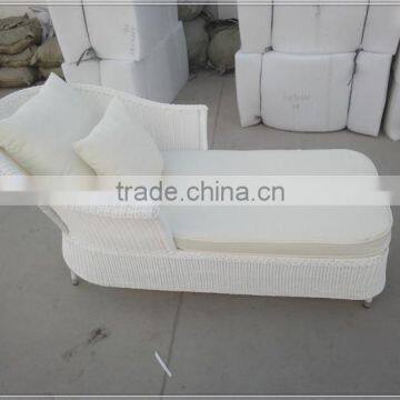 Outdoor rattan sun lounger